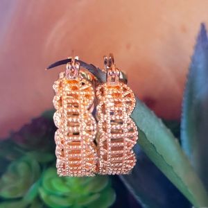 Gold plated huggie earrings